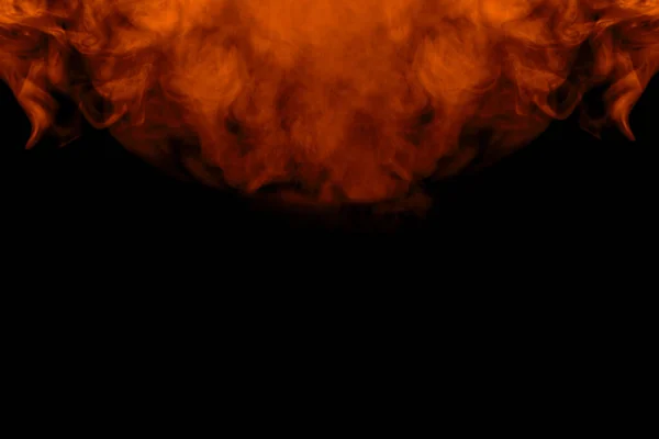 Orange Muster Von Zigarettendampf Ähnelt Feuer Fantastische Muster Auf Einem — Stockfoto