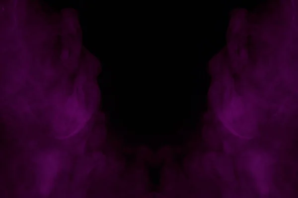 Zwei Mystische Violette Dampfwolken Bildeten Ein Geheimnisvolles Schönes Muster Nahaufnahme — Stockfoto