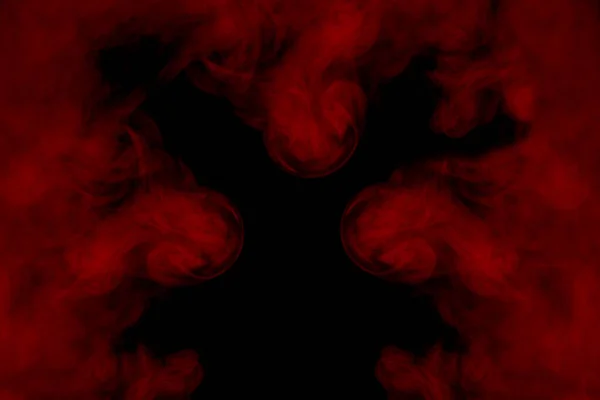 Modèles Mystiques Vapeur Cigarette Rouge Gros Plan Mystérieux Modèles Abstraction — Photo