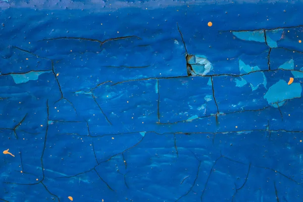 Голубая Текстура Металла Темными Трещинами Узоры Крупным Планом Гранж Фон — стоковое фото