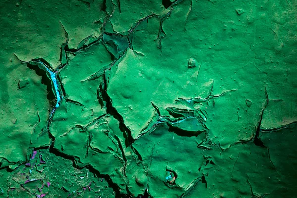 Mistica Texture Vernice Verde Che Copre Una Vecchia Parete Metallo — Foto Stock