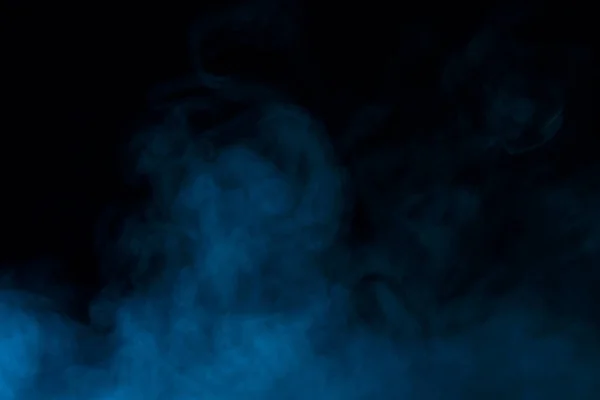 Vapeur Bleue Mystique Sur Fond Sombre Concept Fumer Halloween — Photo