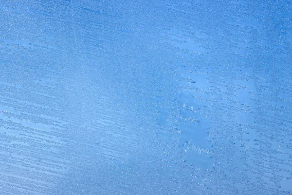 Тонкі Льодові Візерунки Замерзлому Вікні Розмитому Фоні Концепції Холодного Сезону — стокове фото