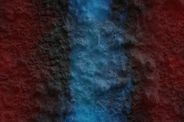Artystyczna Wielokolorowa Faktura Niebiesko Czerwona Farba Ścianie Budynku Bliska Tło — Zdjęcie stockowe