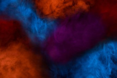 Sihirli soyutlama, çok renkli sigara buharı kalın ve hayaletler, tasarım için alev arka planına benzer.