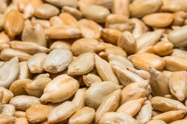 Kabuksuz kızarmış ayçekirdeği iştah açıcı görünüyor.