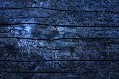 mavi gece ahşap dokusu çatlamış kütük karanlık ve gizemli doğal tasarım için arka plan