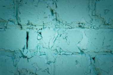 Bir dizayn için çatlayan macun arkaplanı olan tuğla duvar dokusu