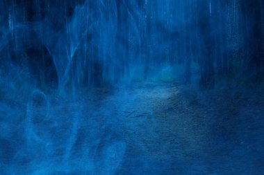 İzler, mavi hayalet sisiyle kaplı mistik bir gece ormanına çıkıyor. Vahşi yaşam kavramı korkutucu ve etrafta kimse yok.