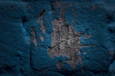 Tasarım için eski duvar dokusu gri beton ve parlak mavi kaplama grunge arkaplanı
