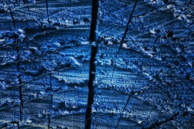 Tasarım için ahşap kesim orman arka planının mavi sanat dokusu