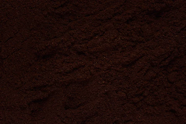 Textuur Van Niet Glad Oppervlak Van Donkere Gemalen Koffie Achtergrond — Stockfoto
