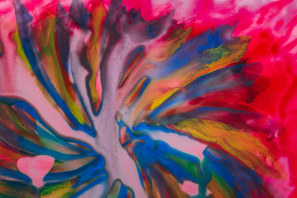 Suluboya Ile Boyanmış Sihirli Soyutlama Güzel Çok Renkli Desenler Tasarımın — Stok fotoğraf
