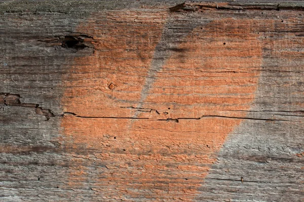 Texture Old Wooden Board Cracks Bright Spots Paint Background Design — Stock Photo, Image