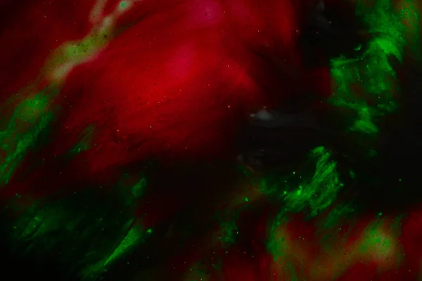 Misteriosa Abstracción Verde Roja Acuarela Fondo Oscuro Fantástico Para Diseño — Foto de Stock