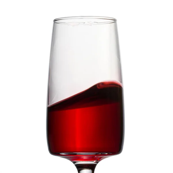 Läcker Alkoholhaltig Dryck Rött Vin Ett Glas Vit Bakgrund — Stockfoto