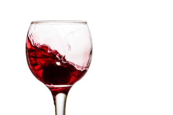 Trauben Boden Eines Glases Unter Einem Spritzenden Rotweinkonzept Eines Beliebten — Stockfoto