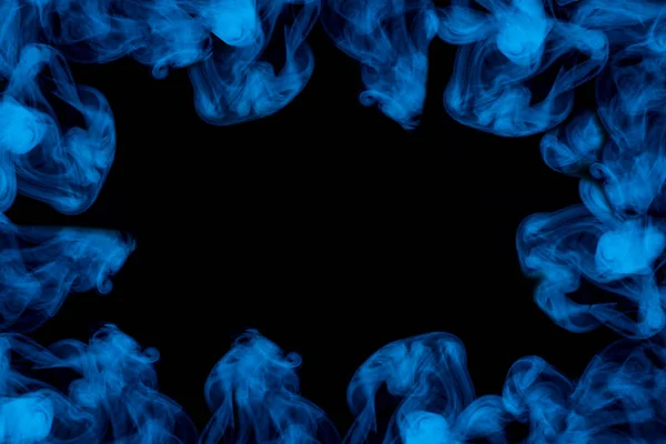 Μυστικιστικό Μπλε Πλαίσιο Του Ατμού Του Τσιγάρου Φανταστικά Μοτίβα Σκοτεινό — Φωτογραφία Αρχείου
