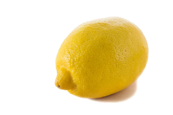 Bright Yellow Lemon Glitter Peel White Background — Stock Photo, Image