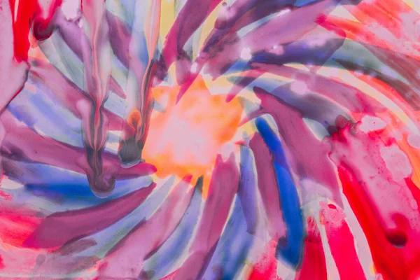 Adembenemende Heldere Waterkleur Abstractie Mooie Patronen Stromende Verf Druppels Kunst — Stockfoto