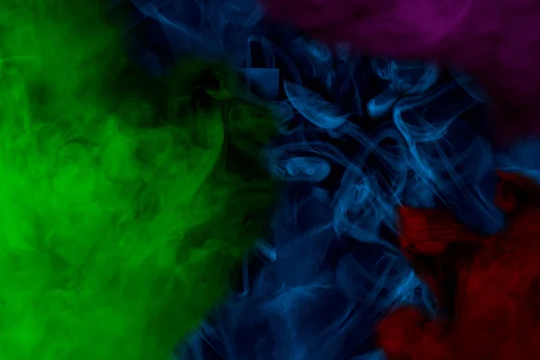 Різнокольорові Примарні Хмари Сигаретної Пари Таємнича Абстракція Дизайну Концепції Куріння — стокове фото