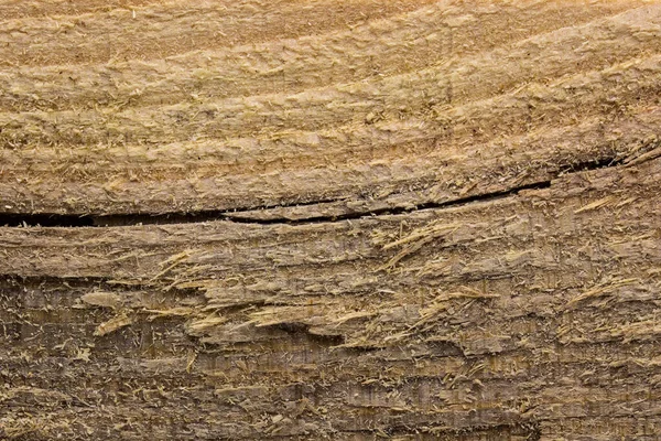 滑らかでない暗い割れ表面を持つ黄色灰色の木材表面のクローズアップデザインのための自然な背景 — ストック写真