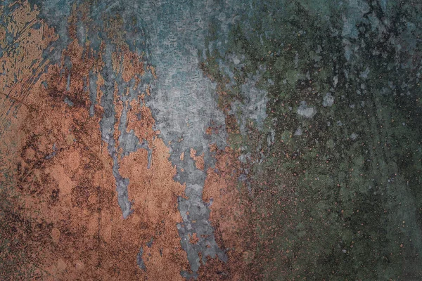 Grunge Μεταλλική Υφή Που Καλύπτεται Πολύχρωμα Μερικώς Αποφλοιωμένες Χρώμα Closeup — Φωτογραφία Αρχείου
