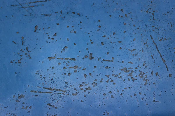 Текстура Синього Металу Покрита Частково Пілінговою Фарбою Формує Цікаві Візерунки — стокове фото