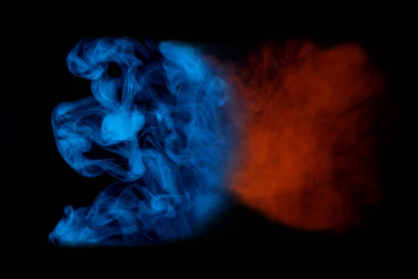 Помаранчева Блакитна Хмара Привида Сигаретної Пари Крупним Планом Кольорова Концепція — стокове фото