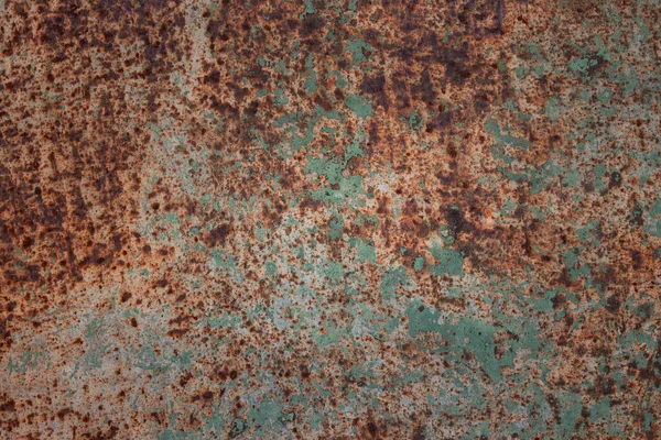 Textura Oscura Óxido Pintura Verde Que Cubre Fondo Superficie Metálica —  Fotos de Stock