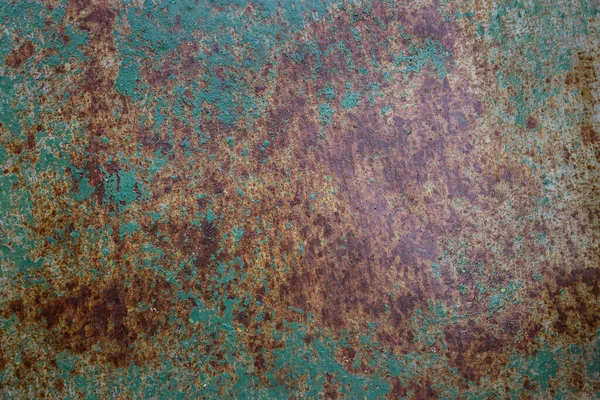 Texture Brillante Invecchiamento Superficie Metallica Ricoperta Ruggine Sottile Strato Vernice — Foto Stock