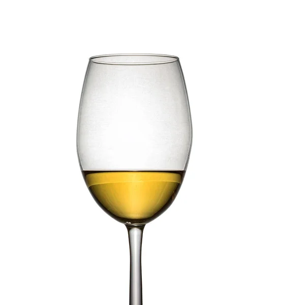 Grand Gobelet Verre Avec Vin Blanc Gros Plan Objet Isolé — Photo