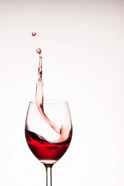 High Splash Red Wine Looks Very Popular Alcoholic Drink All — Stock Photo, Image