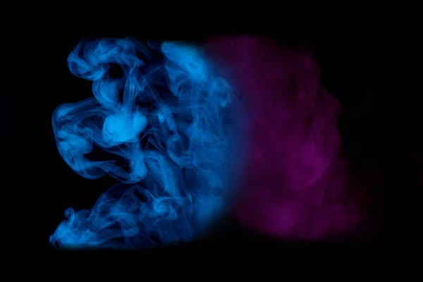 Kék Lila Felhő Cigaretta Gőz Részben Vastag Átlátszó Titokzatos Minta — Stock Fotó