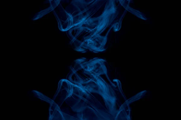 Blue Magic Cigarette Vapor Patterns Art Mysterious Abstraction Design Concept — Stock Photo, Image