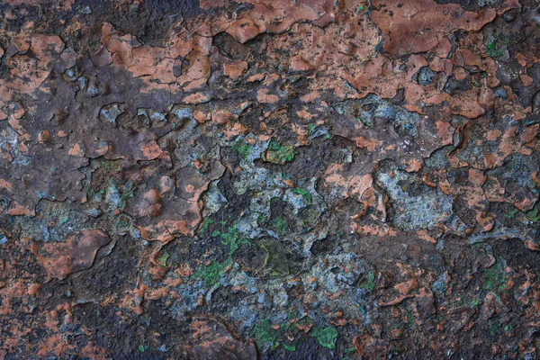 Πολύχρωμη Μεταλλική Υφή Αφαίρεση Closeup Σκισμένο Χρώμα Και Σκουριά Grunge — Φωτογραφία Αρχείου
