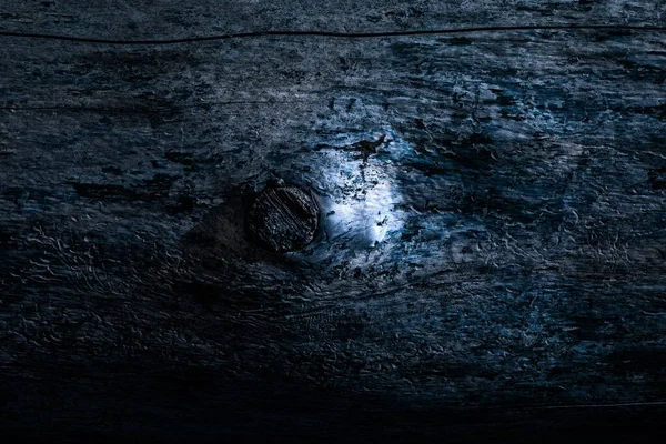 Dunkelblaue Holzstruktur Geheimnisvoll Und Mit Glitzern Der Mitte Natürlicher Hintergrund — Stockfoto