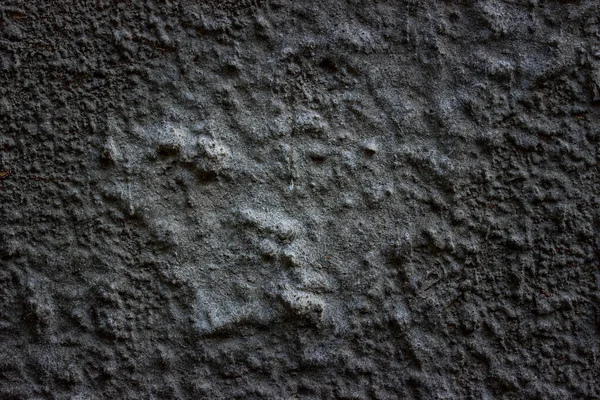 Tajemnicza Faktura Ciemnoszarego Tynku Pokrywającego Tło Grunge Ściany Projektowania Niegładkiej — Zdjęcie stockowe