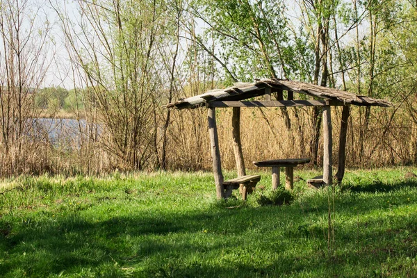 Belvédère Bois Bord Lac — Photo