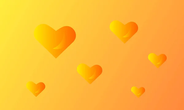 Gotas Agua Forma Corazones Sobre Fondo Pantalla Naranja Brillante Para — Archivo Imágenes Vectoriales