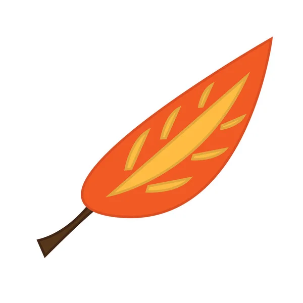 Herbstblatt Orange Mit Muster Logo Für Design Auf Weißem Hintergrund — Stockvektor