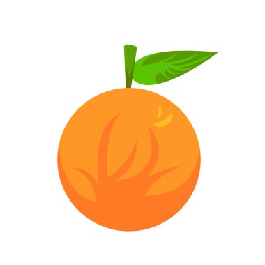 Sanatsal desenli turuncu yuvarlak tropik meyve. Beyaz arka plan yiyecek ve vitamin kavramına yakın nesne.