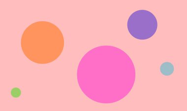 Tasarım için pembe arka plan duvar kağıdı üzerinde çok renkli çemberler