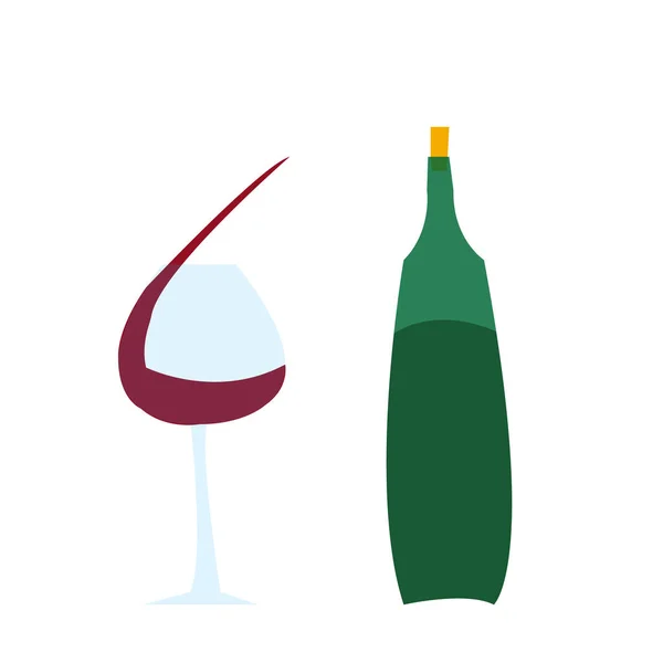 Bir Bardak Kırmızı Şarap Güzel Bir Sıçraması Ahşap Mantar Konseptiyle — Stok Vektör