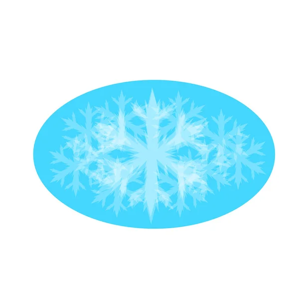 Заморожене Озеро Візерунками Концепції Сніжинок Єктів Зимового Холодного Сезону Дизайну — стоковий вектор