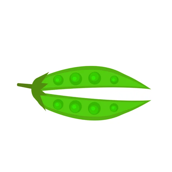 Grüne Erbsen Beliebtes Landwirtschaftliches Logo Auf Weißem Hintergrund Lebensmittel Und — Stockvektor