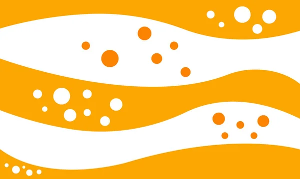 Abstrait Fond Orange Vif Avec Des Motifs Ondulés Blancs Des — Image vectorielle