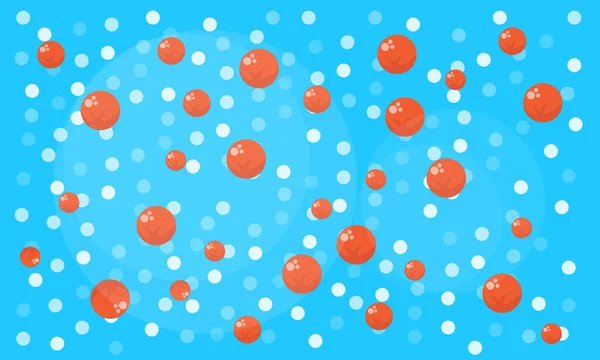Roter Kaviar Vor Dem Hintergrund Von Fallendem Schnee Und Blauem — Stockvektor