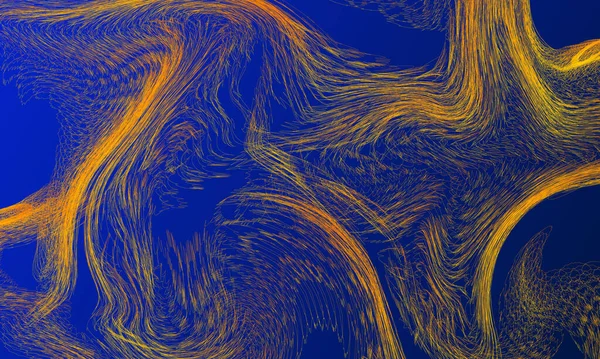 Orange Dünne Fasermuster Fantastische Textur Aus Nächster Nähe Auf Blauem — Stockvektor