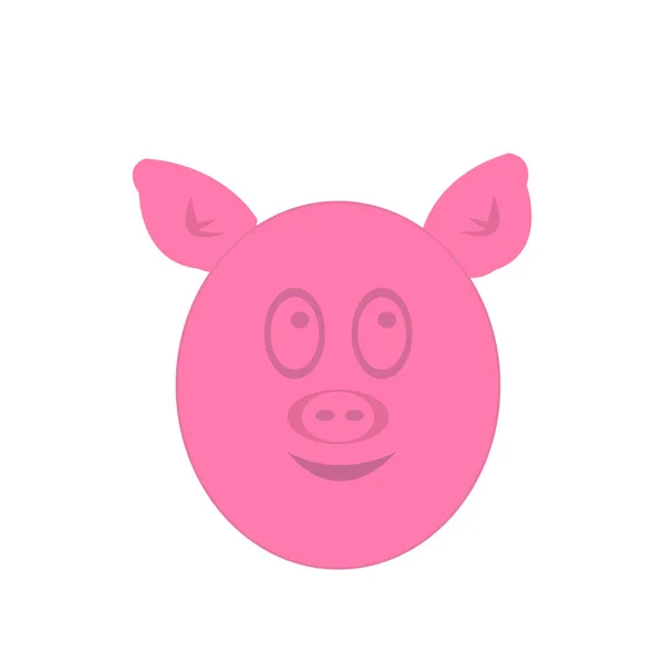 Logotipo Closeup Focinho Porco Para Design Alimentos Fundo Branco Conceito —  Vetores de Stock